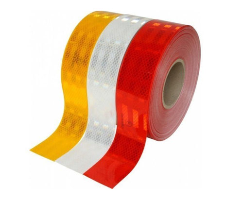 Reflective Tape Reflective tape with high-strength adhesive, enhances visibility in dark areas, weather-resistant – ideal for marking vehicles, docks, and aisles